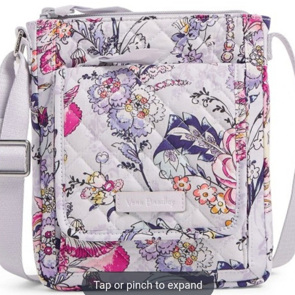 Vera Bradley "Hummingbird Park" RFID Mini Hipster Adjustable Crossbody *NEW* Tag